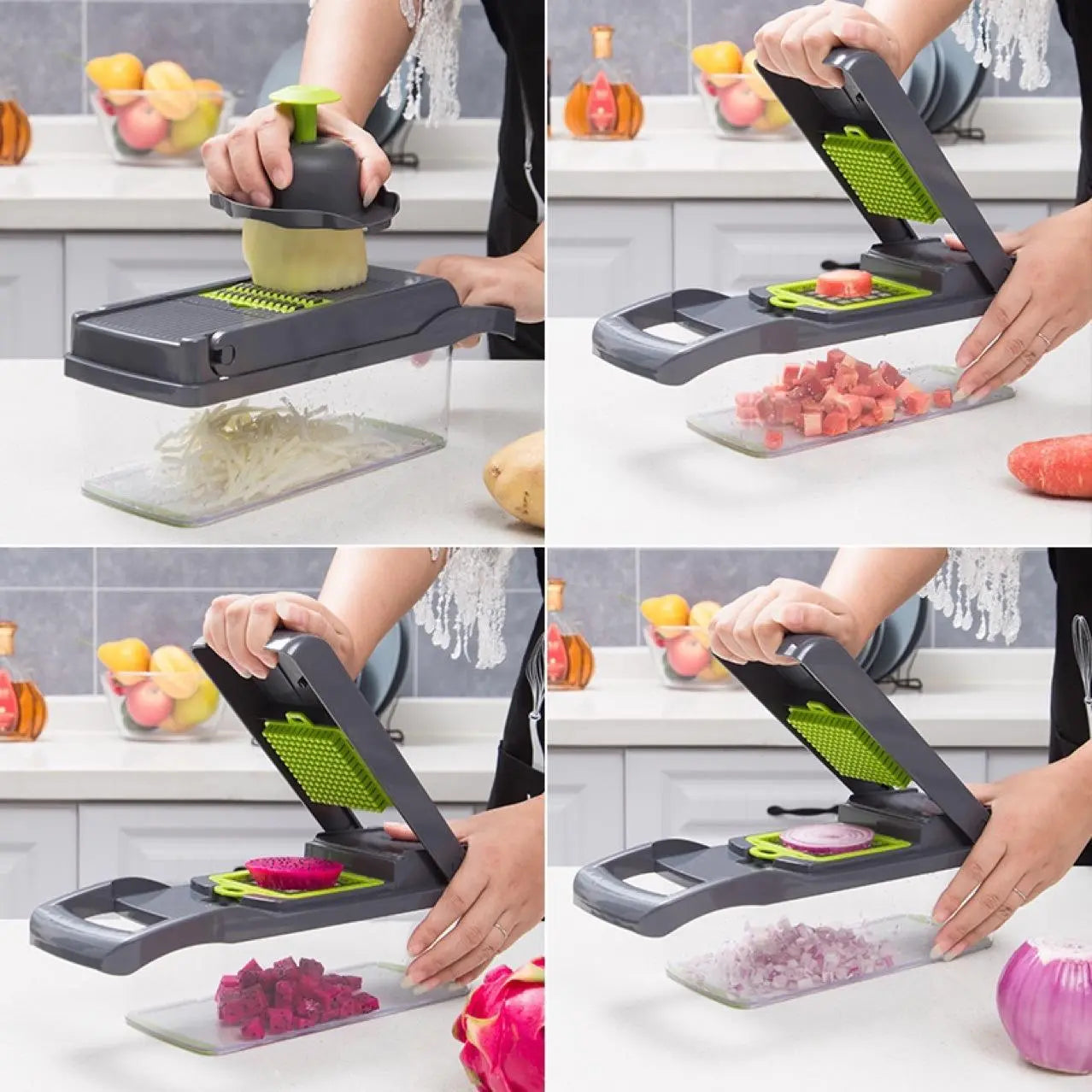 12 In 1 Manual Vegetable Chopper Kitchen Gadgets Food Chopper Onion Cutter Vegetable Slicer DeriveMALL