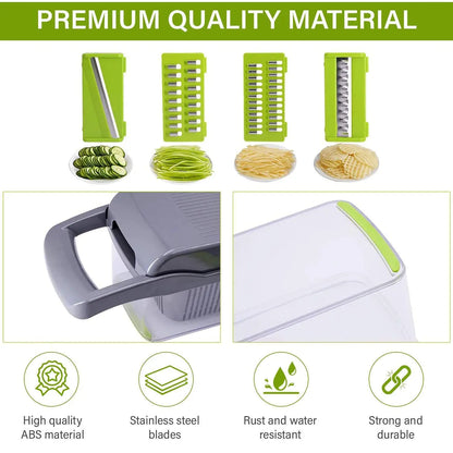 12 In 1 Manual Vegetable Chopper Kitchen Gadgets Food Chopper Onion Cutter Vegetable Slicer DeriveMALL