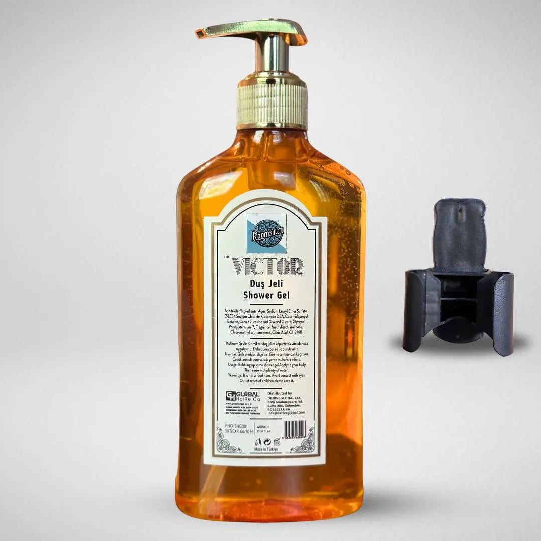 Roomsium Victor Collection Refillable Shower Gel - 400 ml / 13.5 fl. oz. | Eco-Friendly, Gluten-Free, Paraben-Free, Cruelty-Free Roomsium