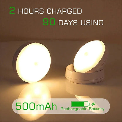 360 Rotating Human Body Induction LED Small Night Lamp Rechargeable DeriveMALL