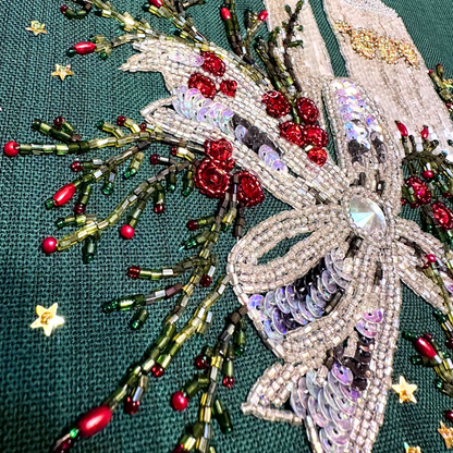 Festive Sparkle Runner – Handcrafted Holiday Table Runner