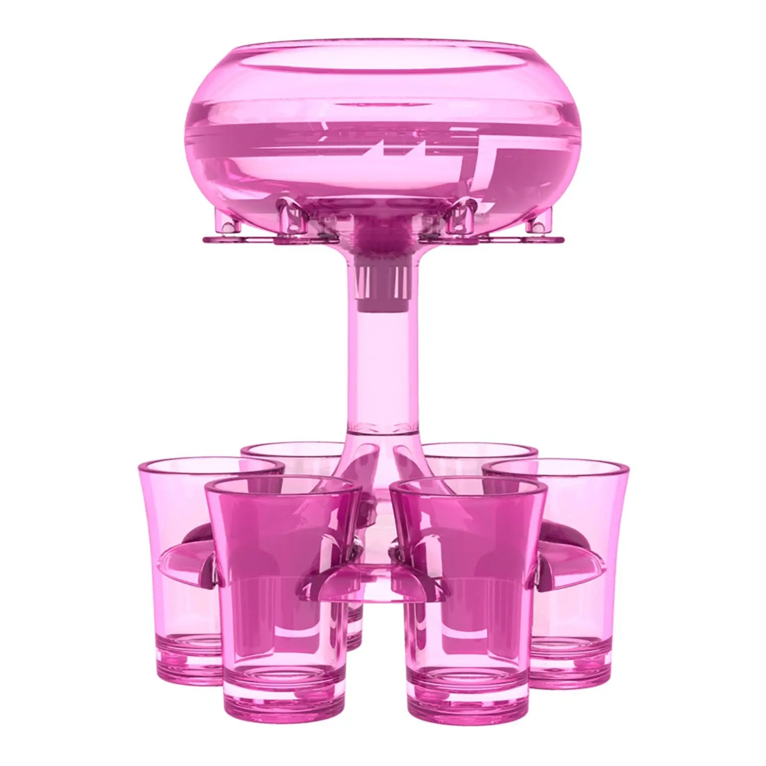 6-Shot Glass Dispenser Holder Wine Whisky Beer Dispenser Rack Bar Accessory Drinking Party Games Glass Dispenser DeriveMALL