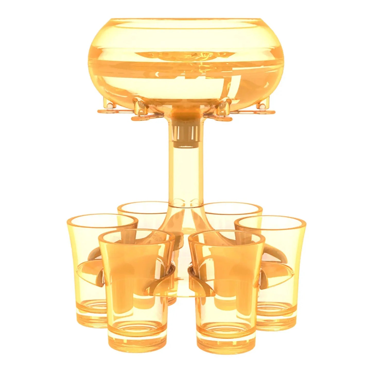 6-Shot Glass Dispenser Holder Wine Whisky Beer Dispenser Rack Bar Accessory Drinking Party Games Glass Dispenser DeriveMALL