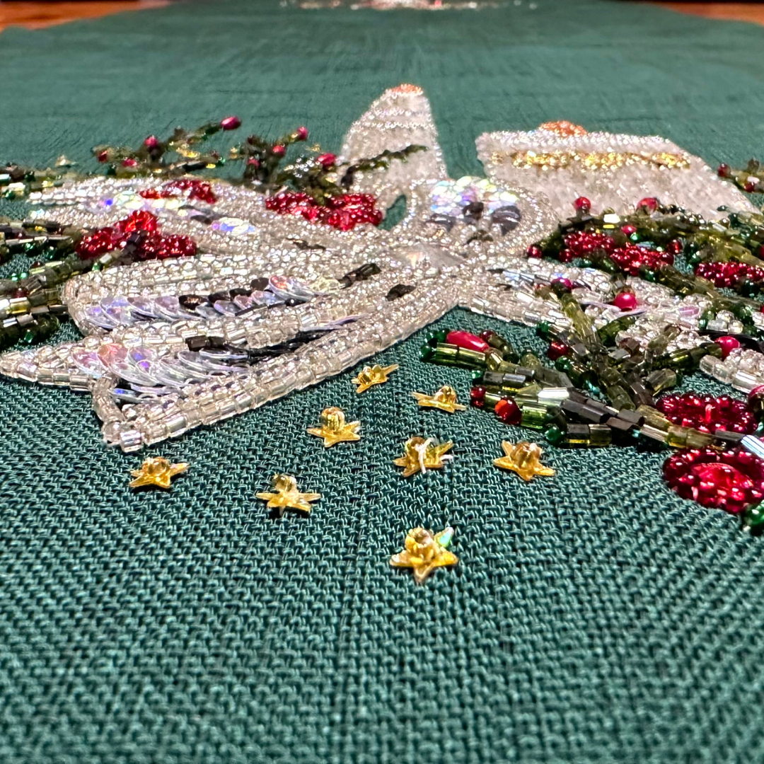 Festive Sparkle Runner – Handcrafted Holiday Table Runner