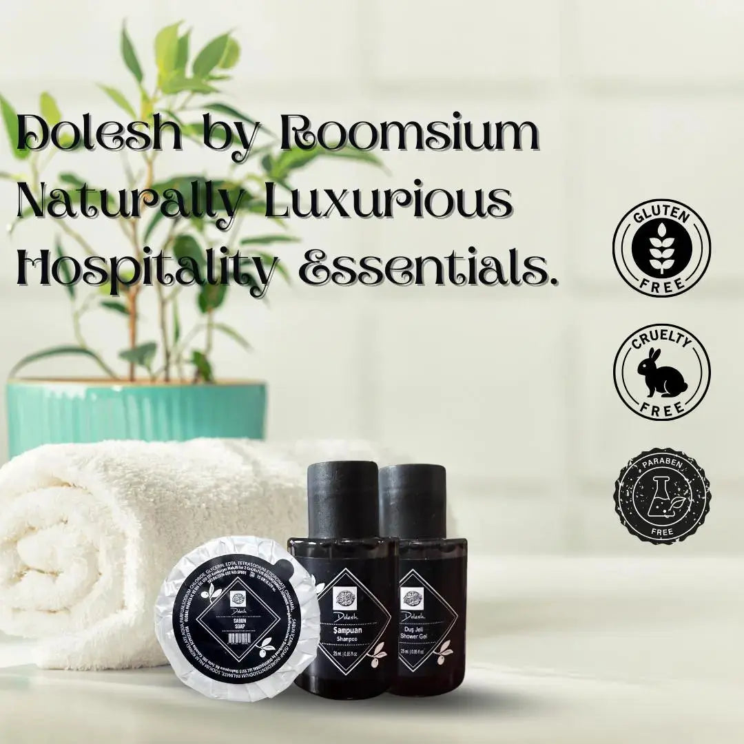 Dolesh Hotel Amenities by Roomsium - 450 Pieces | Premium Hotel, Spa, and Airbnb Essentials for Hosts (Copy) - DeriveMALL