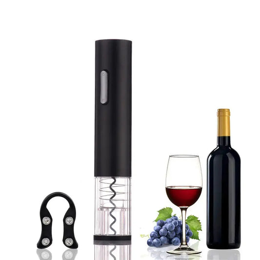 Electric Wine Opener Automatic Electric Wine Bottle Corkscrew Opener With Foil Cutter Wine Bottle Opener Kit DeriveMALL