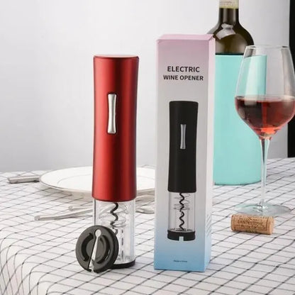 Electric Wine Opener Automatic Electric Wine Bottle Corkscrew Opener With Foil Cutter Wine Bottle Opener Kit DeriveMALL