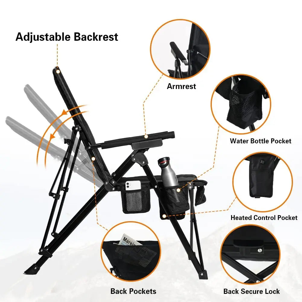 Heated Camping Chair with 12V Battery Pack | Portable and Comfortable BASEUS