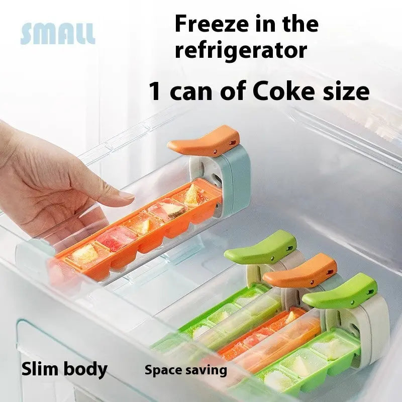 Ice Cube Mold Household Ice Maker Food Grade Press Ice Tray Ice Cube Maker Ice Tray Mold With Storage Box Kitchen Gadget DeriveMALL