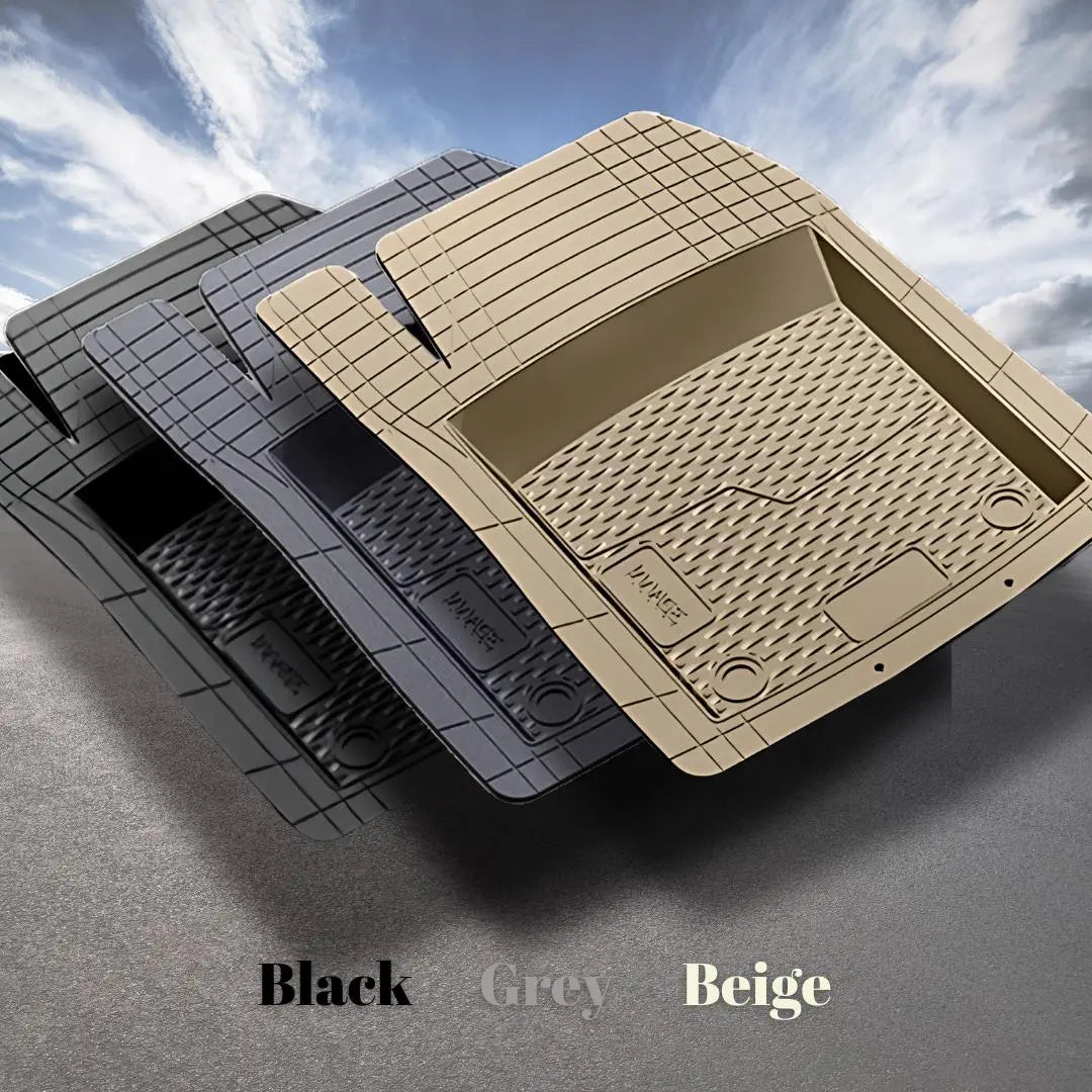 Image Extra High Edge Car Floor Mats 100% Natural Rubber Floor Mats DeriveMALL