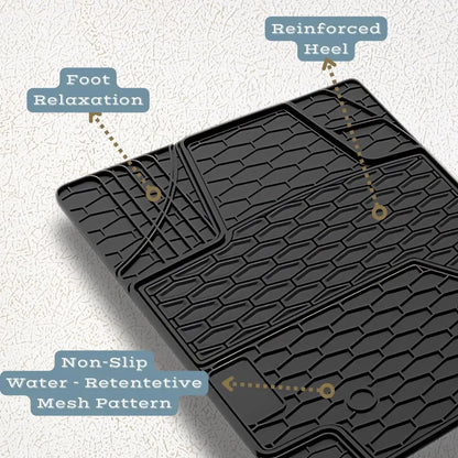 Image Symrna Universal Auto Car Mats 100% Natural Rubber DeriveMALL