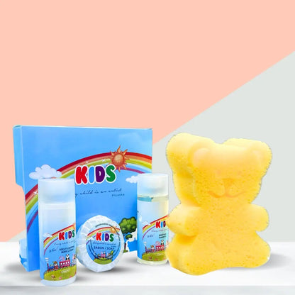 Kids Body Lotion Set - Shampoo, Soap, and Sponge DeriveMALL