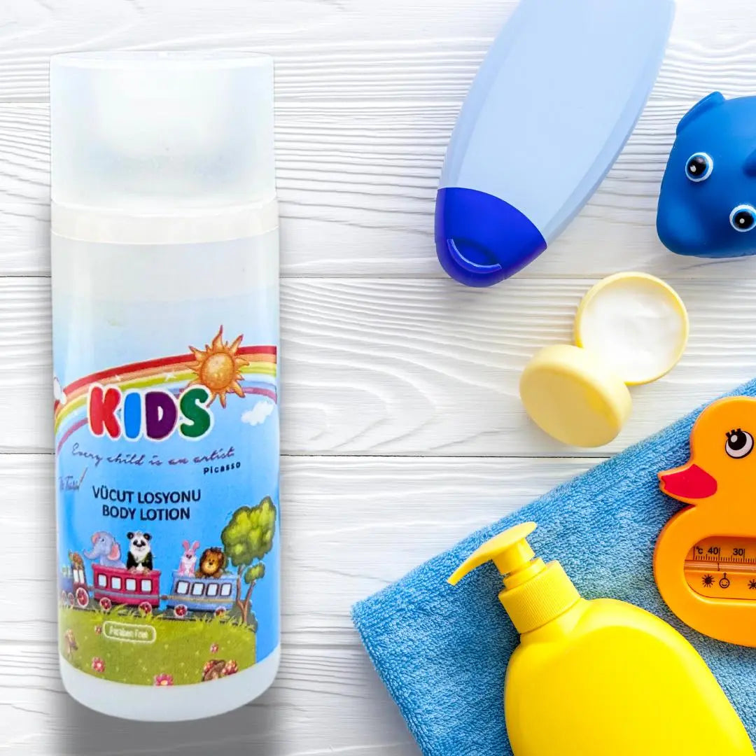 Kids Body Lotion Set - Shampoo, Soap, and Sponge DeriveMALL