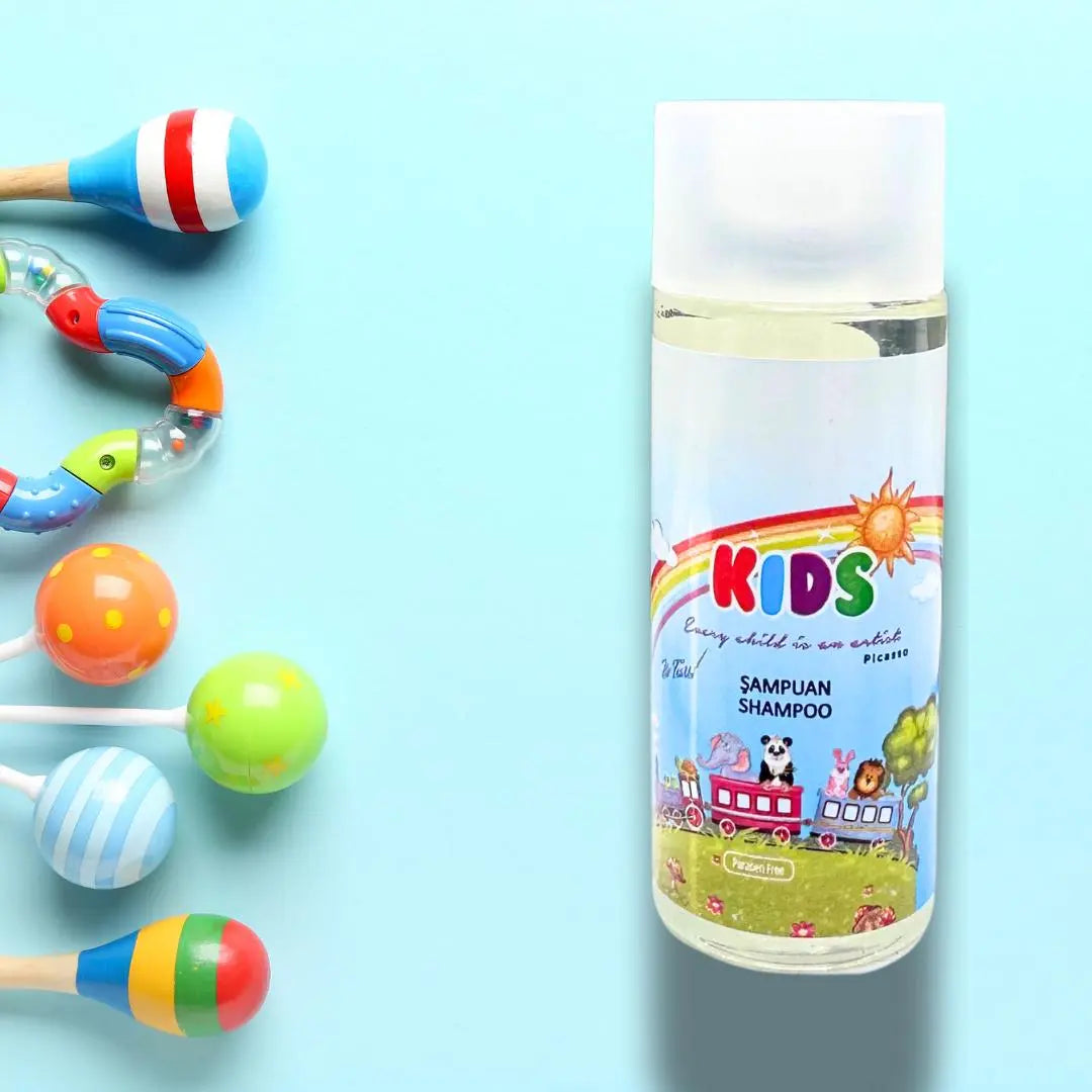 Kids Body Lotion Set - Shampoo, Soap, and Sponge DeriveMALL