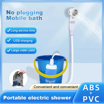 Outdoor Camping Shower Portable Electric Shower Gadgets Waterproof 5000mAh Rechargeable Battery Powered For Hiking Traveling BASEUS