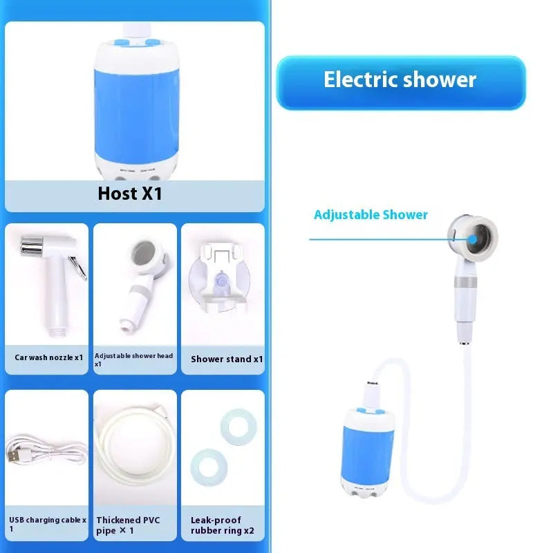 Outdoor Camping Shower Portable Electric Shower Gadgets Waterproof 5000mAh Rechargeable Battery Powered For Hiking Traveling BASEUS