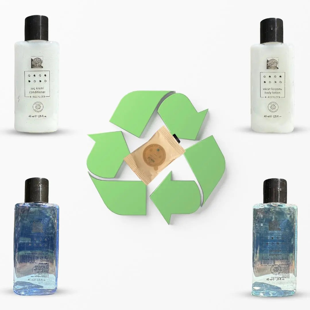 Travel Size Toiletries: Roomsium N-Recycled Box Amenities Set - DeriveMALL