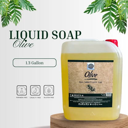 Roomsium Olive Liquid Soap – 1.3 Gallon (5L) | Paraben-Free, Gentle, and Nourishing Roomsium