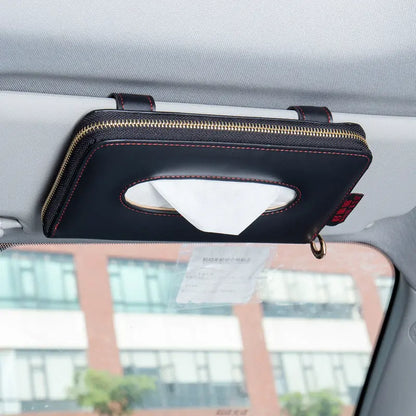 Sun Visor Seat Back Hanging Tissue Box | Car Interior Tissue Cover - DeriveMall DeriveMALL