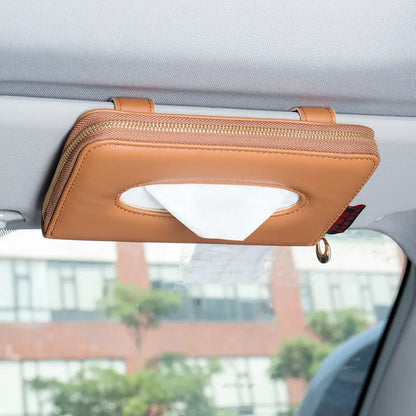 Sun Visor Seat Back Hanging Tissue Box | Car Interior Tissue Cover - DeriveMall DeriveMALL