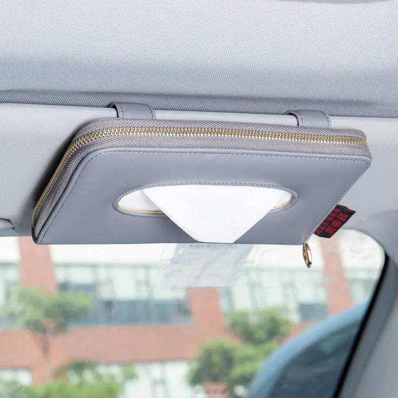 Sun Visor Seat Back Hanging Tissue Box | Car Interior Tissue Cover - DeriveMall DeriveMALL