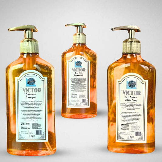 Victor Refillable Dispenser Collection – Luxurious Shampoo, Shower Gel, and Liquid Soap Set Roomsium